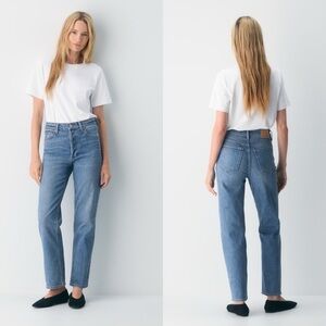Denim Forum Light Blue Straight Leg Jeans